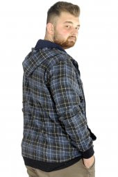Mode XL Erkek Oduncu Kapsonlu Sweat Pocket 21574 Indigo - 2
