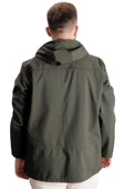 Mode XL Büyük Beden Erkek Kapüşonlu Mont Waterproof Softshell 21235 Haki - 6