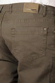 Mode XL Büyük Beden Erkek Keten Pantolon 5 Cep 21003 Haki thumbnail 4