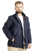 Mode XL Büyük Beden Erkek Mont Waterproof Softshell 21232 Lacivert thumbnail 2