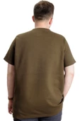 Mode XL Büyük Beden Erkek T-shirt Bisiklet Yaka INTERLOK 23162 Haki - 4