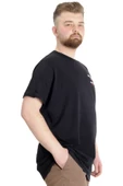 Mode XL Büyük Beden Erkek T-shirt CULTURE 23146 Siyah thumbnail 3