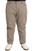 Mode XL Büyük Beden Pantolon Keten 5Cep Milano Classic 20902 Bej - 12