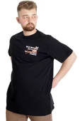 Mode XL Büyük Beden Erkek T-shirt CULTURE 23146 Siyah thumbnail 2