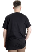 Mode XL Büyük Beden Erkek T-shirt CULTURE 23146 Siyah thumbnail 4