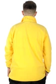Mode XL Büyük Beden Erkek Fermuarlı Polar Hırka Dik Yaka 22550 Sarı thumbnail 3