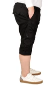 Mode XL Büyük Beden Erkek Kapri Klasik 21401 Siyah - 5