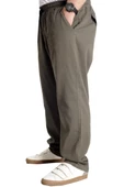 Mode XL Büyük Beden Erkek Gabardin Kargo Jogger Pantolon Doğa 21928 Haki - 2