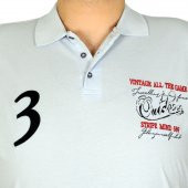 Mode XL Büyük Beden Erkek T-Shirt Polo All The Game 19431 Buz Mavi - 4