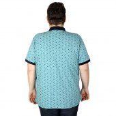 Mode XL Büyük Beden Erkek Tshirt Polo Rose 20400 Zümrüt - 2