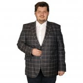 Mode XL Büyük Beden Erkek Ceket Blazer Pablo 20011 Kahverengi - 1