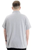 Mode XL Battal Beden Erkek Tshirt Polo Yaka Nakışlı Klasik Pike 20553 Gimelanj thumbnail 8