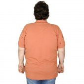 Mode XL Battal Beden Erkek Tshirt Polo Yaka Paw 20408 Kiremit - 2