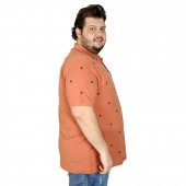 Mode XL Battal Beden Erkek Tshirt Polo Yaka Paw 20408 Kiremit - 3