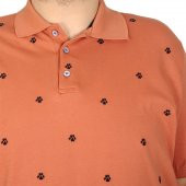 Mode XL Battal Beden Erkek Tshirt Polo Yaka Paw 20408 Kiremit - 4