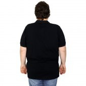Mode XL Battal Beden Erkek Tshirt Polo Yaka Palm Teers 20409 Lacivert - 2
