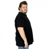 Mode XL Battal Beden Erkek Tshirt Polo Yaka Palm Teers 20409 Lacivert - 3