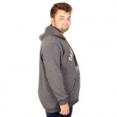 Mode XL Erkek Sweatshirt Kapşon Cep Zippered 20540 Antramelanj - 3