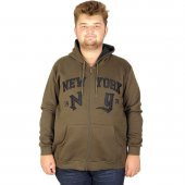 Mode XL Erkek Sweatshirt Kapşonlu New-york 20538 Haki - 1