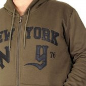 Mode XL Erkek Sweatshirt Kapşonlu New-york 20538 Haki - 4