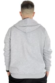 Mode XL Erkek Sweatshirt Kapşonlu Zippered Basic 20543 Grimelanj thumbnail 2