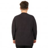 Mode XL Erkek Sweatshirt Bisiklet Yaka Basic 20133 Siyah - 2