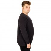 Mode XL Erkek Sweatshirt Bisiklet Yaka Basic 20133 Siyah - 3