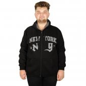 Mode XL Erkek Sweatshirt Kapşonlu New york 20538 Siyah - 1