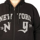 Mode XL Erkek Sweatshirt Kapşonlu New york 20538 Siyah - 4