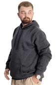 Mode XL Erkek Sweat Kapşon Kangoroo Pocket Basic 20562 Antramelanj thumbnail 10