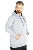 Mode XL Erkek Sweatshirt Kapşonlu Pocket Basic 20562 Grimelanj - 5