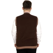 Mode XL Büyük Beden Erkek Süeter Vanize Selanik 20547 Kahverengi - 2