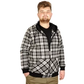 Mode XL Büyük Beden Erkek Sweatshirt Kapşonlu 20579 Antrasit thumbnail 6