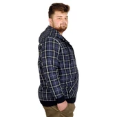 Mode XL Büyük Beden Erkek Sweatshirt Kapşonlu 20579 İndigo - 3