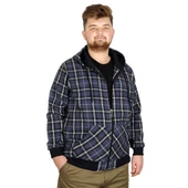 Mode XL Büyük Beden Erkek Sweatshirt Kapşonlu 20579 İndigo - 6