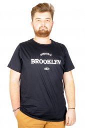 Mode XL Büyük Beden Tshirt Bisiklet Yaka Renegate 21142 Lacivert - 1