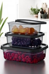 Rossel Premium Lüks Füme Yatay saklama kabı seti ile 18 Parça Erzak-Baharat-Kahvaltılık Saklama Kabı Etiket Hediyeli - 2