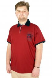 Mode XL Büyük Beden T-shirt Polo 26ST 21311 Bordo - 2