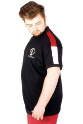 Mode XL Büyük Beden Erkek T-shirt Polo Skyrider 21333 Siyah - 2