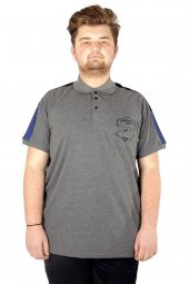 Mode XL Büyük Beden T-shirt Polo Change 21334 Antramelanj - 1
