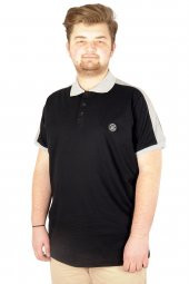 Mode XL Büyük Beden T-shirt Polo Choose Your Mode 21336 Siyah - 1