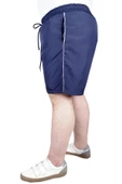 Mode XL Büyük Beden Deniz Şortu White Line 21451 Lacivert thumbnail 6