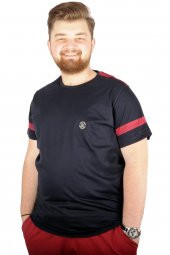 Mode XL Büyük Beden Tshirt BisYaka Piece Cymode 21158 Lacivert - 2