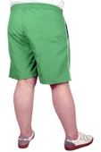 Mode XL Büyük Beden Deniz Şortu White Line 21451 Yeşil thumbnail 3