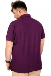 Mode XL Büyük Beden T-shirt Polo Absolute Freedom 21321 Vişne - 2