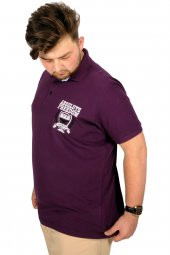 Mode XL Büyük Beden T-shirt Polo Absolute Freedom 21321 Vişne - 3