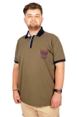 Mode XL Büyük Beden T-shirt Polo Athletic 21318 Haki - 1