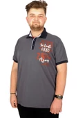 Mode XL Büyük Beden T-shirt Polo Maximum Height 21319 Füme - 3