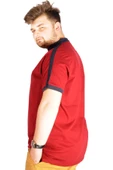 Mode XL T-shirt Polo Hkm Yaka Pike Mode Team 21556 Bordo - 5