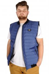Mode XL Büyük Beden Erkek Yelek College Bold Pilot 21669 İndigo - 1
